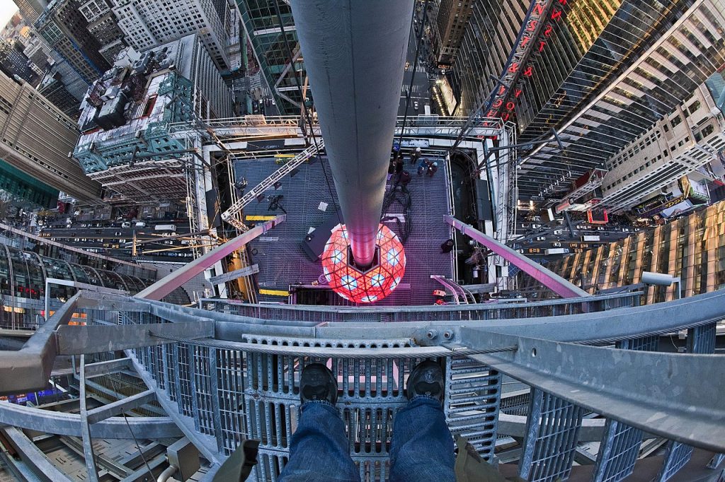 Times Square New Year's Eve Ball from the top